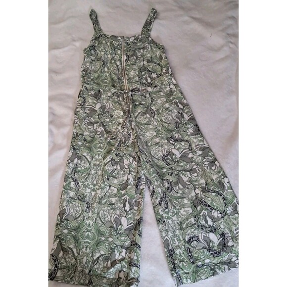 Guess Nicci Jumpsuit Snake In The Garden Scuffy Zip Front Cropped Lined Size S - Picture 2 of 12